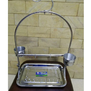 1 CẦU ĐỨNG NHỎ (DÀI 30 RỘNG 22 CAO 35) DÙNG CHO CHIM, VẸT ĐẬU