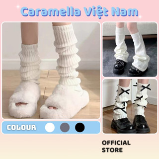   HÀNG LOẠI 1  Tất Vớ Ống Chân Len Caramella Dệt Kim Cao Cấp Dày Dặn Tất Cao Cổ Giữ Ấm Chân Phong Cách Hàn Quốc H034 