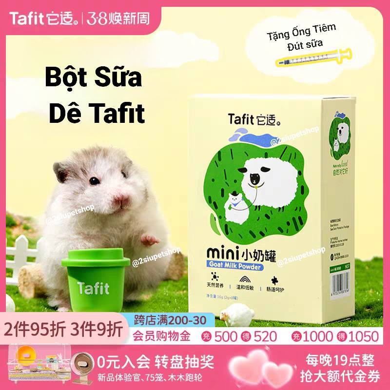 Cup sữa dê cao cấp Tafit với thiết kế bao bì xinh và tiện lợi pha sữa Dinh dưỡng cô đặc giúp xương c