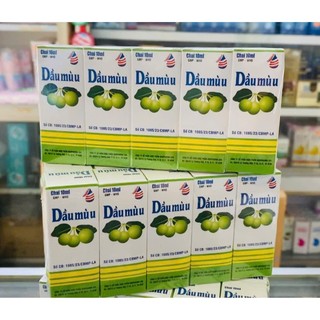 [ Lốc 10 chai ] Dầu mù u, Mỡ trăn, Nghệ, Vitamin E, Parafin, Bạc hà - Chai 10ml.