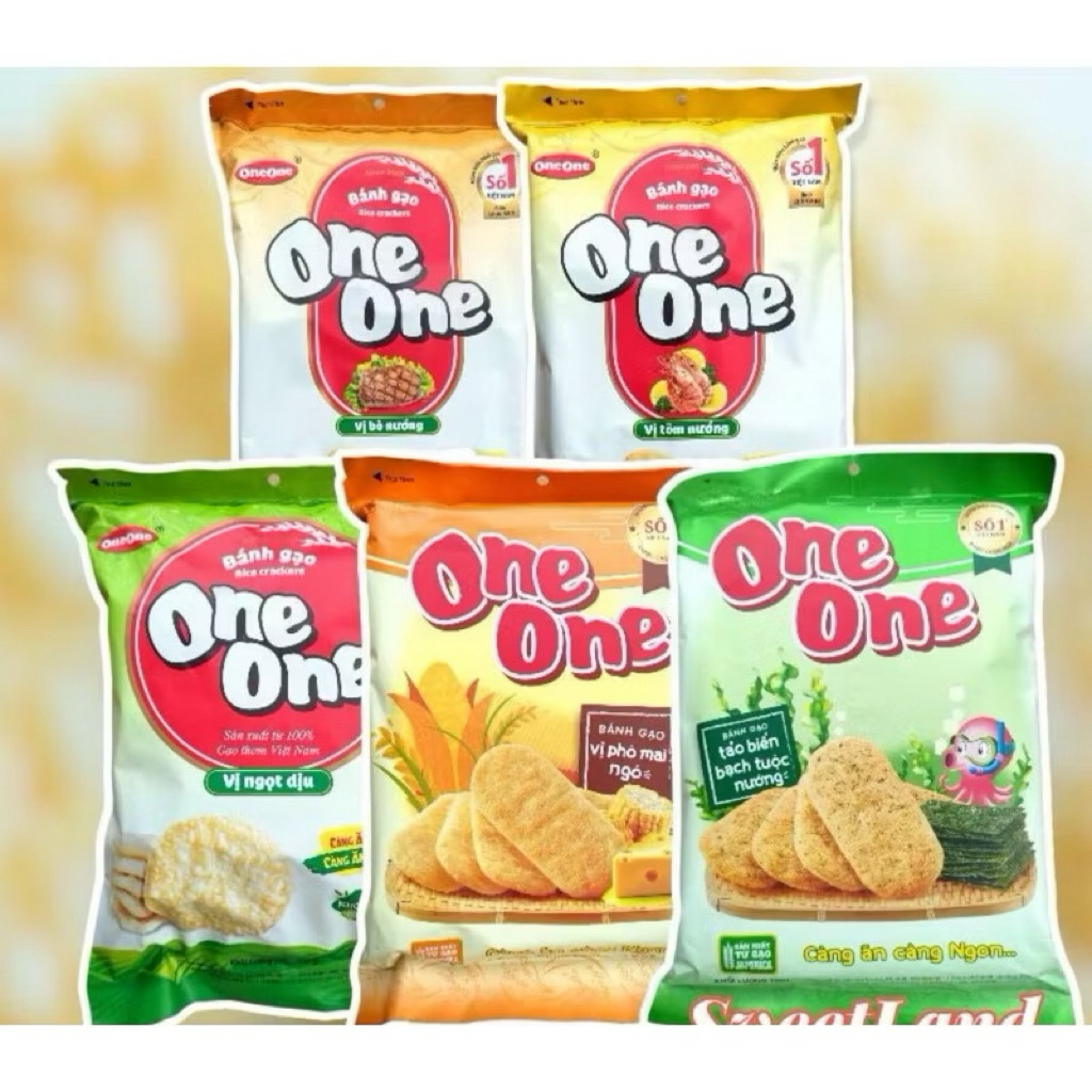 Bánh Gạo One One Vị Phô Mai , Bò Nướng , Ngọt Dịu