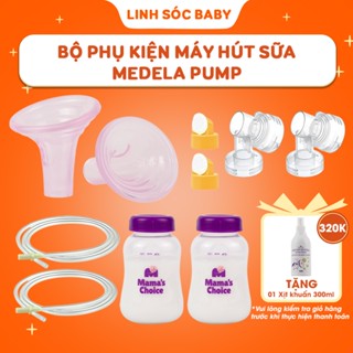 Bộ phễu hút sữa silicon Mama's Choice và phụ kiện Maymom dùng cho máy hút sữa Medela Pump In Style Advanced