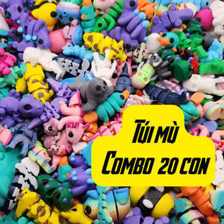  Túi Mù Combo 10   20 Động Vật In 3D Flexi Dễ Thương 