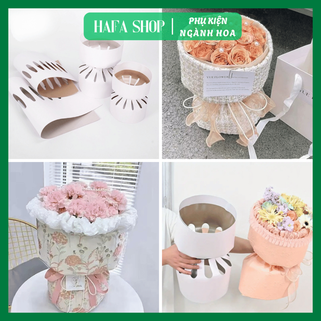 [Set 10 Cuộn Giá Rẻ] Cuộn Cốt Bìa Giấy Gói Hoa Cứng Định Hình Cốt Tròn Bó Hoa - Phụ Kiện Ngành Hoa HAFA SHOP