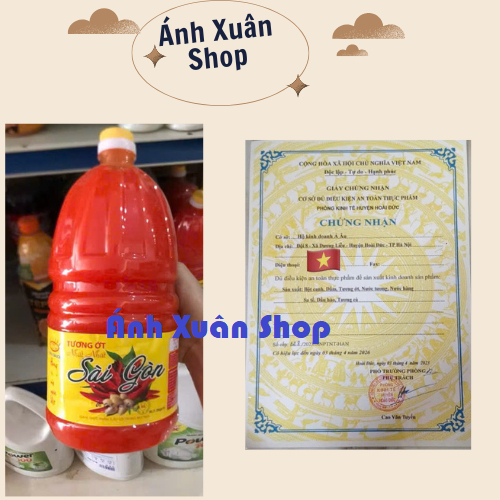 [ Giá Sỉ ] Tương Ớt cao Cấp Sài Gòn Can 2L Loại Ngon Chuyên Nhà Hàng ( Sản phẩm chât lượng )