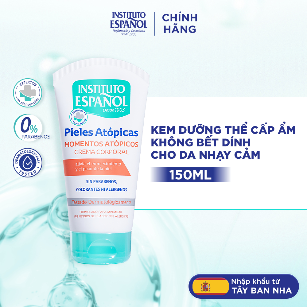 [KOL] Kem Dưỡng Thể Cấp Ẩm Không Bết Dính Cho Da Nhạy Cảm Instituto Espanol Pieles Atopic Cream 150m