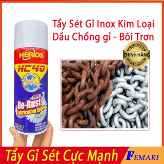    Chính Hãng   Chai tẩy sét gỉ inox kim loại - Dầu bôi trơn tẩy rỉ sét chính hãng DSQ FEMARI 