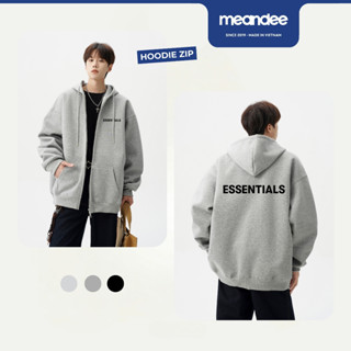 Áo Khoác Hoodie Nam Nữ Meandee Hoodie Zip Nỉ Lót Lông, Bông Dày Form Rộng Màu Đen, Xám Local Brand - KNES1
