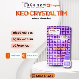 Keo nối mi tím Crystal ,ít cay,khô 2-3s,chính hãng (Adhesive Crystal Purple)_DỤNG CỤ NỐI MI TUẤN SKY