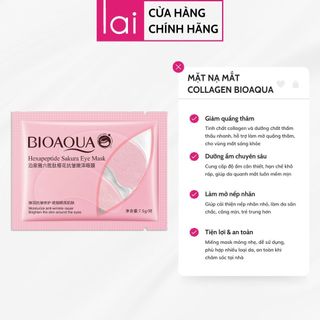 Mặt Nạ Mắt Collagen Bioaqua Giảm Quầng Thâm Bọng Mắt Dưỡng Ẩm Mờ Nếp Nhăn Nội Địa Trung