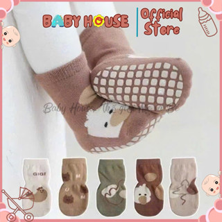 Set 5/10 Đôi tất chống trơn trượt cho bé 0-3 tuổi ( nhiều mẫu nhiều màu)