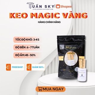 Keo nối mi Magic Vàng chính hãng, Keo nối mi mùa hè siêu bền, khô nhanh- Dụng cụ nối mi Tuấn Sky
