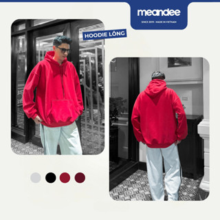 Áo Hoodie Lông Nhung Meandee Hoodie Trơn Nam Nữ Local Brand form rộng màu đen, đỏ, xám - HDLTR1