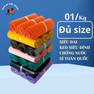 1Kg Túi Niêm Phong Gói Hàng Đủ Màu +  Size, Loại Dày, Bóng, Mịn, Siêu Dai Chống Nước