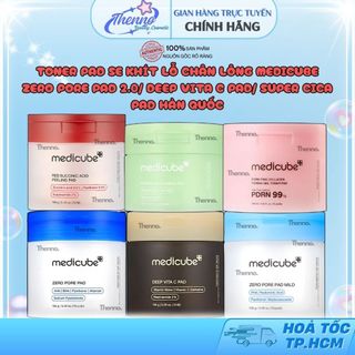  Toner Pad Se Khít Lỗ Chân Lông,Sáng Da Dịu Da Medicube Zero Pore Pad 2.0  Deep Vita C Pad  Super Cica Pad Hàn Quốc 