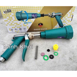 Súng Phun Xịt Thuốcc Loa Xanh Mặt Sứ, Chỉnh Được Tia Sương, Béc Sứ Siêu Bền ( Tặng Kèm Phụ Kiện )