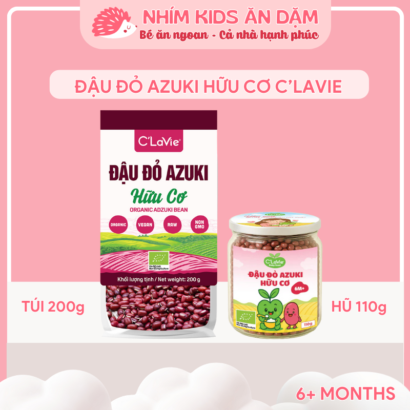 [Date T12/2026] Đậu Đỏ Azuki Hữu Cơ C'LAVIE 200g