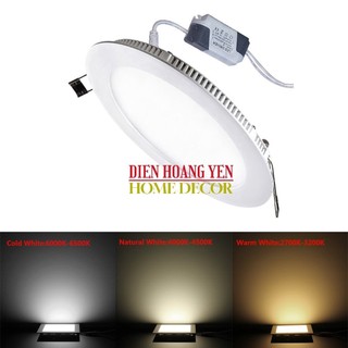 Đèn Led Panel Downlight Âm Trần 3 chế độ màu 12w Phi 150mm
