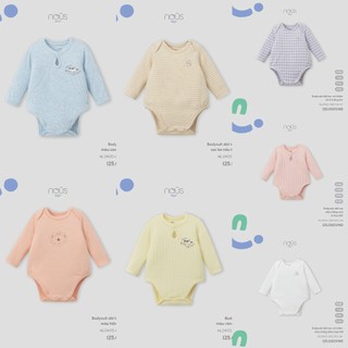 Nous Mini Bộ Bodysuit Dài Tay Vải Mềm Mịn Dễ Thương Cho Bé Trai Và Bé Gái Dễ Thương Nhiều Mẫu Từ 0M+
