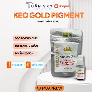 Keo nối mi Vương Miện Gold Pigment Glue khô 2-3s (Adhesive -Pigment Glue10g) Dụng Cụ Nối Mi Tuấn Sky