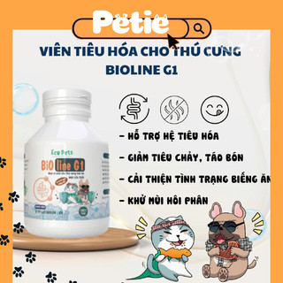  BIOLINE G1-Viên Nhai Vị Cá bổ sung Men vi sinh cho chó mèo hỗ trợ tiêu hóa giảm hôi phân ECOPETS 