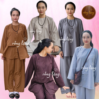 Đồ lam đi chùa VẠT HÒ chất vải kate visco càng giặt càng mềm mát. Pháp phục Vạt hò nam nữ mặc được. Có big size 120kg.