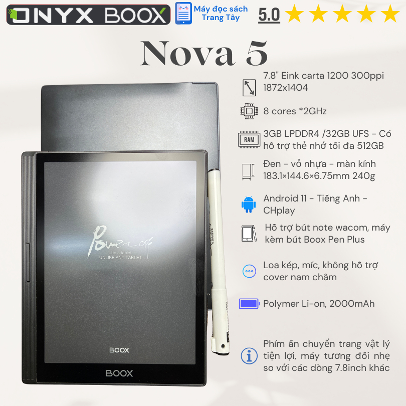 Máy đọc sách Onyx Boox Nova 5