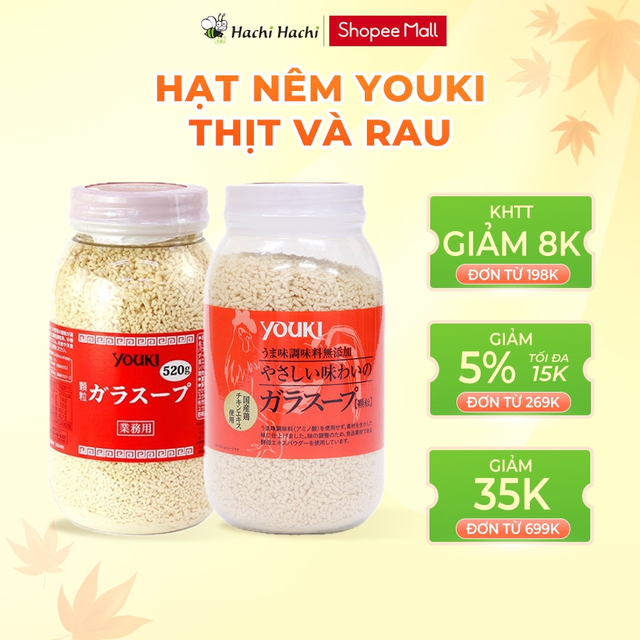 Hạt nêm chiết xuất thịt và rau Youki - Hachi Hachi Japan Shop