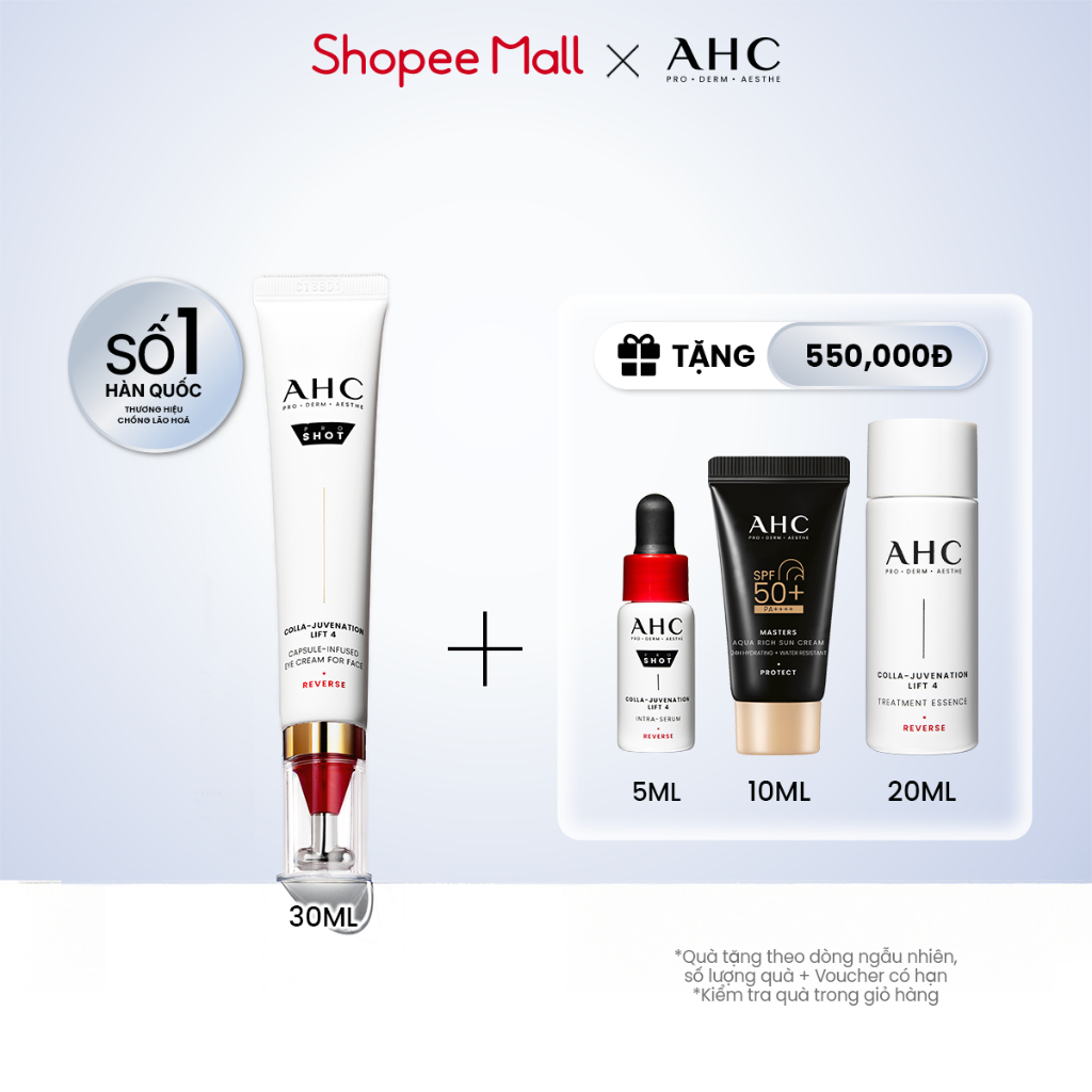 [LIVE] Kem mắt cho mặt nâng cơ săn chắc/ cấp ẩm căng bóng/ mờ nám sáng da AHC 30ML | BigBuy360 - bigbuy360.vn