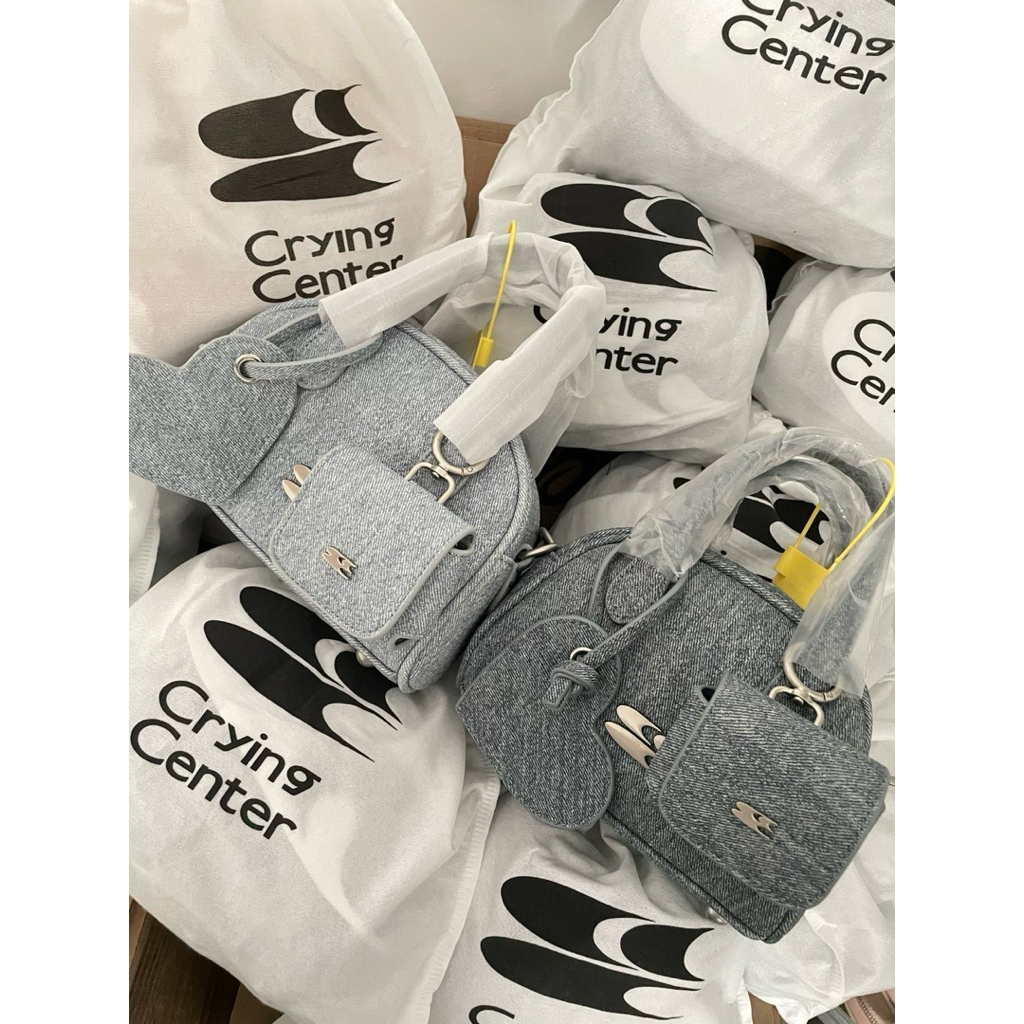 [ Chính hãng ] Túi denim Crying Center kèm túi bé