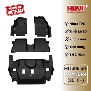  Thảm lót sàn Mitsubishi Xpander  2018-hiện tại  nhựa TPE tràn viền chính hãng HUVI 