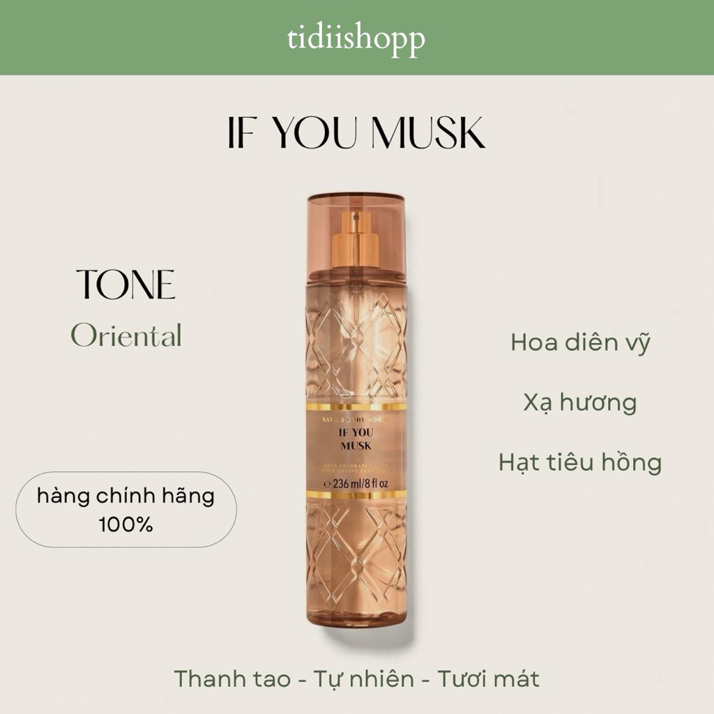 [AUTH] IF YOU MUSK BODYMIST - Xịt Thơm Toàn Thân BATH & BODY WORKS | tidiishopp