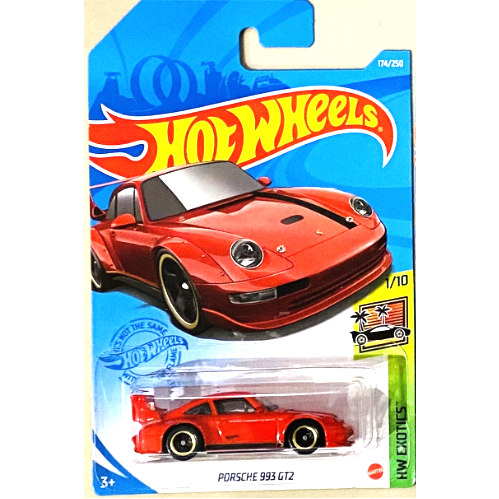 Xe mô hình tỉ lệ 1:64 CHÍNH HÃNG Hot Wheels Porsche 993 GT2 đỏ