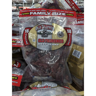 🥩🐂KHÔ BÒ CAO CẤP THƯỢNG HẠNG VỊ NGUYÊN BẢN CỔ ĐIỂN SIÊU NGON MỸ OLD TRAPPER OLD FASHSIONED BEEF JERKY FAMILY SIZE 510G
