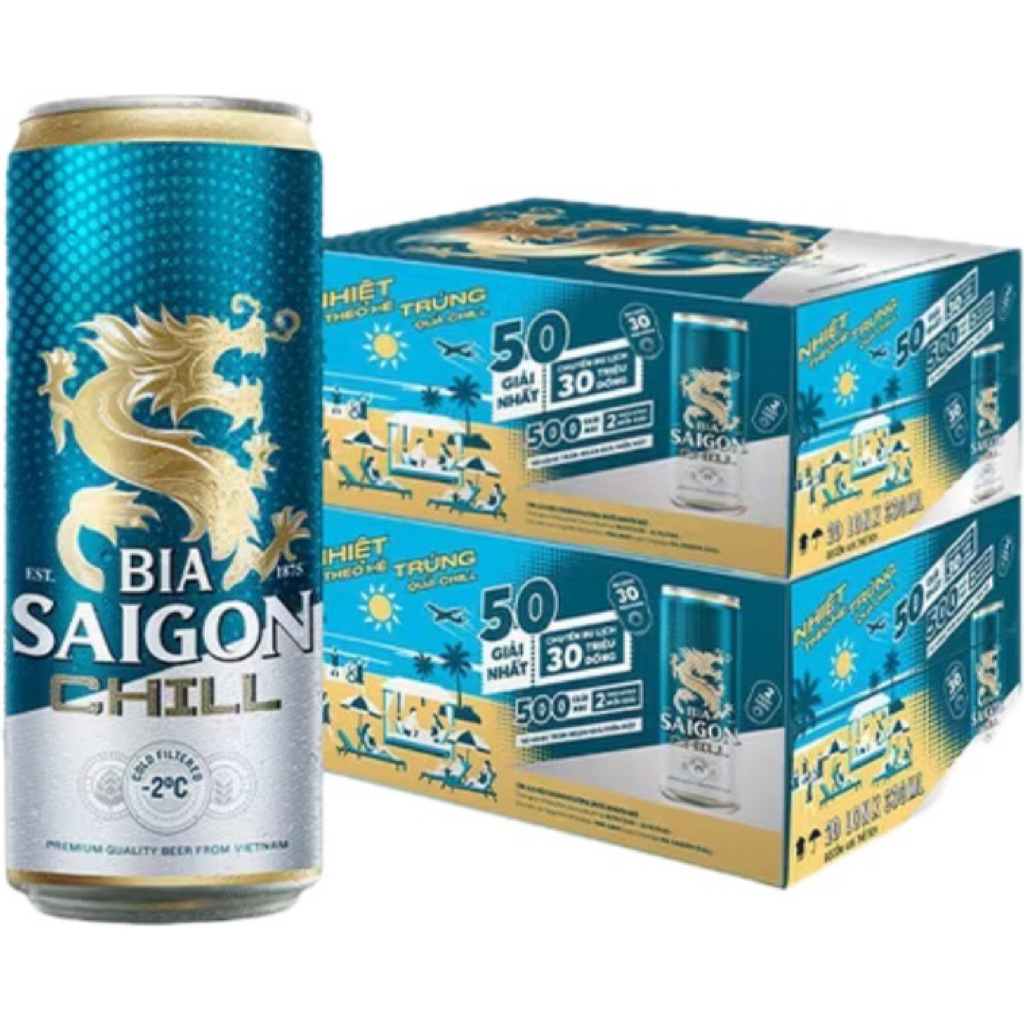 COMBO 2 thùng bia sài gòn Chill 20 lon/1thùng