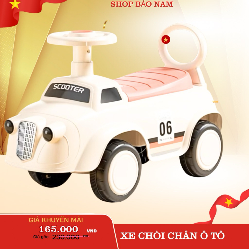 Xe chòi chân ô tô mẫu 212 cho bé, có đèn nhạc vui nhộn