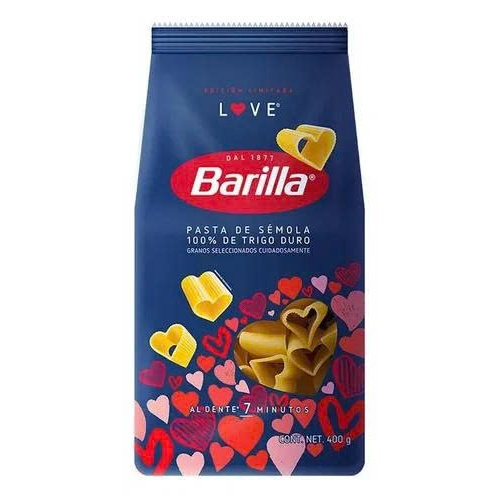 Nui Ý Barilla Hình Trái Tim 400gr/ Barilla Pasta Love/ Mỳ Nui Hình Trái Tim/ Nui Ý Hình Trái Tim/ Mì