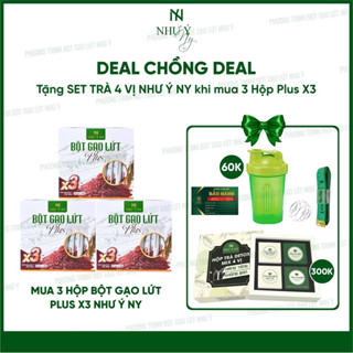 [Mua 3 Được 7 ] Bột Gạo Lứt Plus - X3 Như Ý NY kèm LY, tặng dây đo