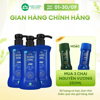 Combo 3 chai dầu gội dược liệu Nguyên Vương Sảng khoái dành cho nam chai 250ml - Dành cho tóc nam giới dầu bết, gàu ngứa