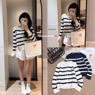   HÀNG SẴN  Áo len cardigan RALLPH KẺ NGANG thêu ngựa 2 màu hàng QC dày dặn 