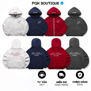 [ Thêu Toàn Bộ ] Áo Khoác Nỉ Khoá Hai Chiều Form Rộng BAD BLOOD Hoạ Tiết Thêu Nhiều Màu - Pqk Boutique