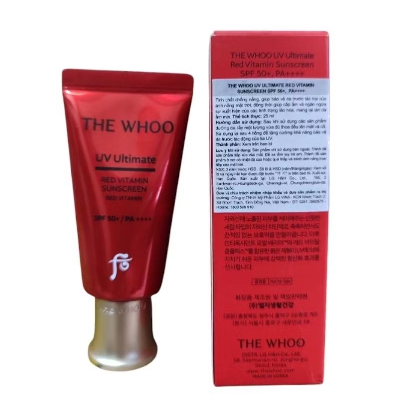 Chống nắng chống lão hóa Whoo đỏ 25ml (LG Vina)