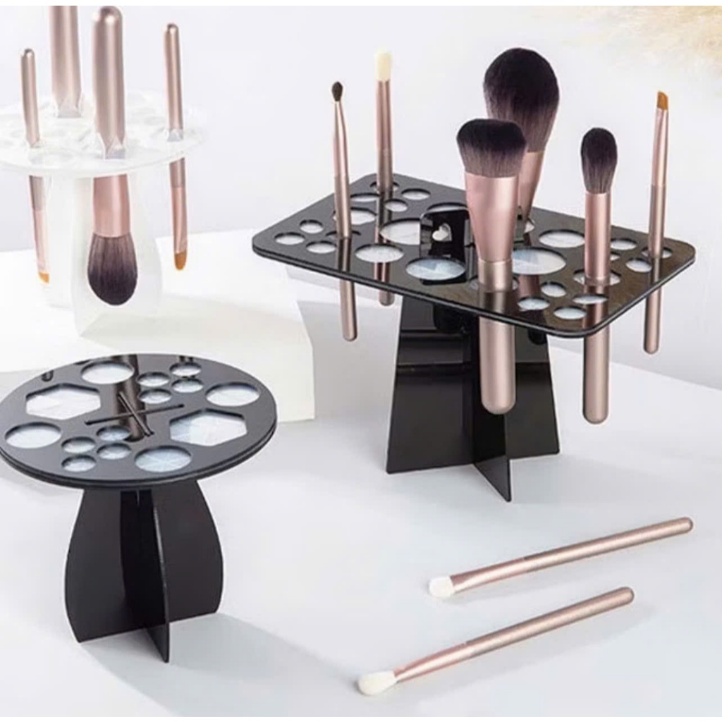 Giá Phơi Cọ Trang Điểm GUVIET Để Bàn, 26 Lỗ Hình Vuông Siêu Tiện Lợi, Siêu Đẹp