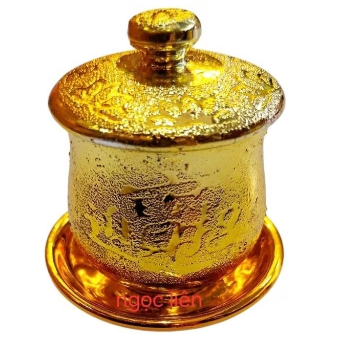 Ly cúng có nắp đậy Kim Sa