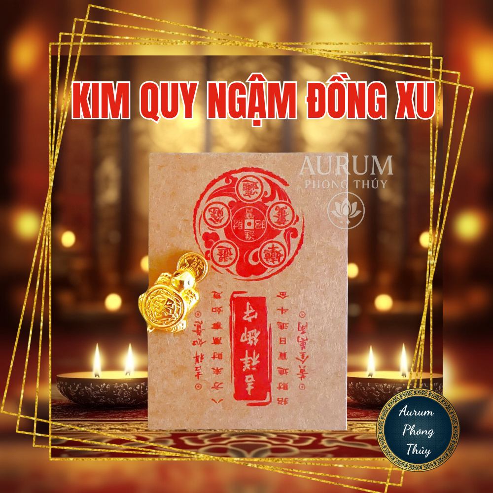 Kim Quy ngậm xu chiêu tài kích lộc Thái Lan Phong Thủy