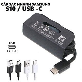 Cáp Sạc Samsung S10 Zin Linh Kiện (Usb ra Type-c) và Cáp Sạc OPPO 6A Type-C (Đầu Cam)