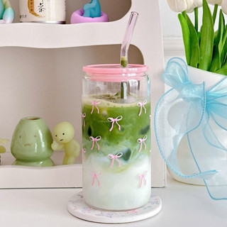 Ly thủy tinh thiết 500ml, Cốc thủy tinh chịu nhiệt cao,Ly thuỷ tinh có nắp, quà tặng sinh nhật LiLY LY THUỶ TINH