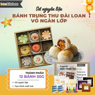   HOT 2025  Set làm bánh Trung Thu Vỏ Ngàn Lớp Đài Loan - Bánh nướng ngàn lớp ít ngọt thơm bơ 