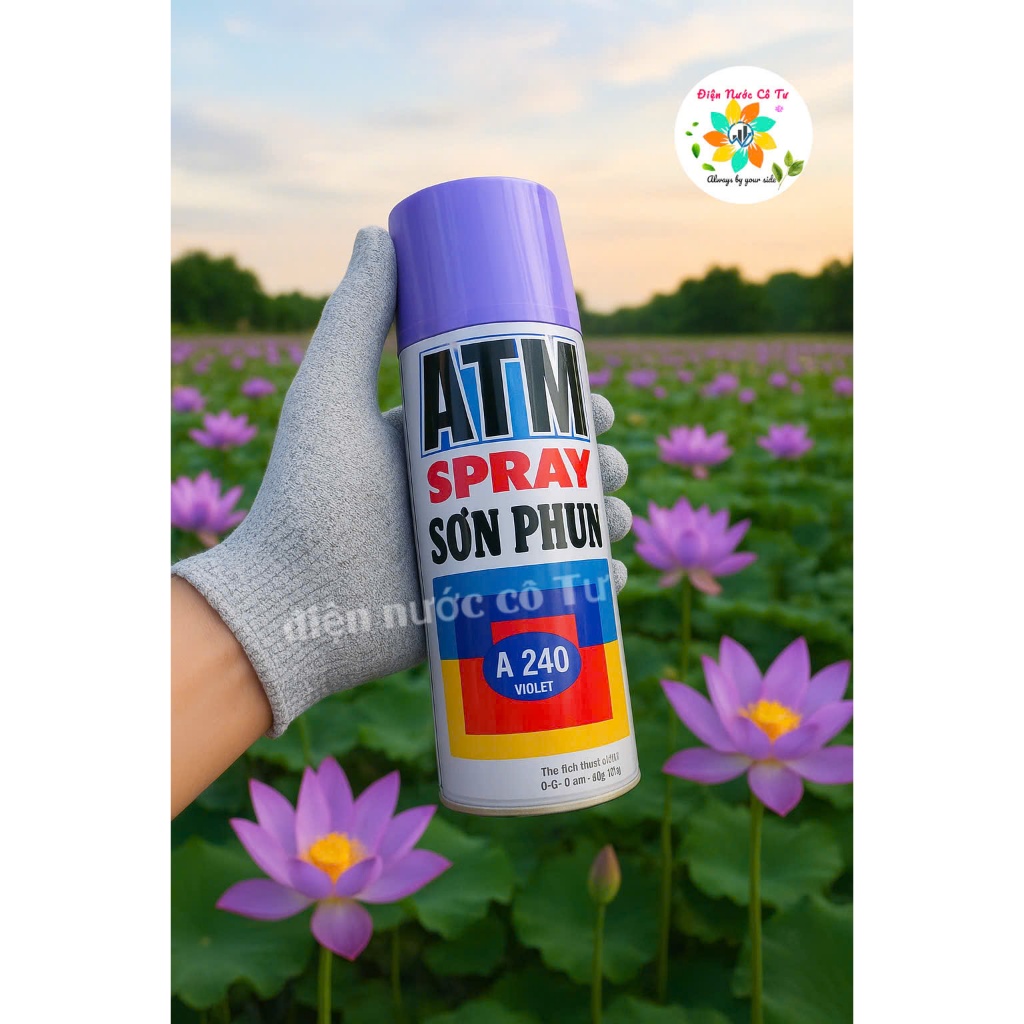 Bình phun sơn ATM Spray màu Tím (Purple) A240