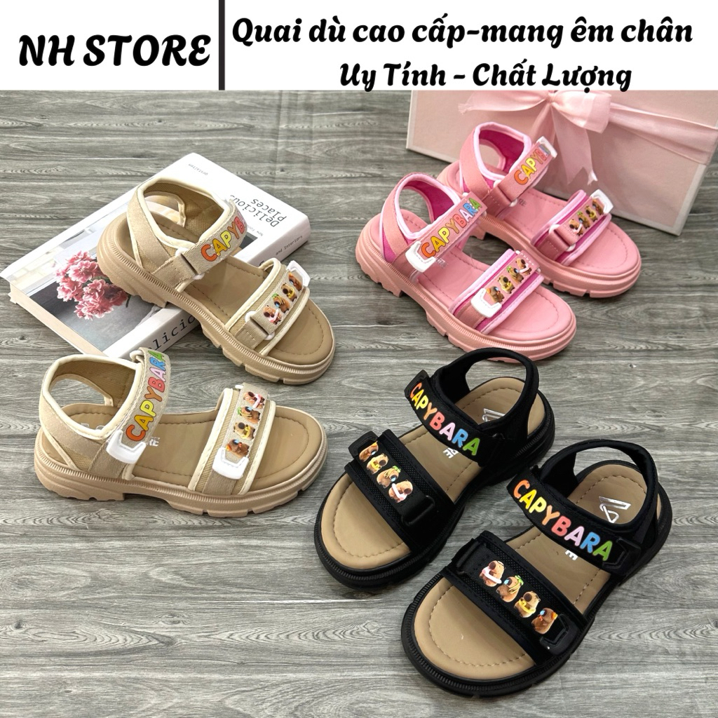 Giày CAMPYBARA-Dễ Thương, Xịn Xò,Giày Quai Hậu Cho Nữ Và Bé Gái, Đầy Đủ Size Từ 30–>39, Kiểu Dáng Đáng Yêu, Mang Êm Chân
